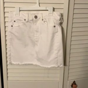 White denim skirt